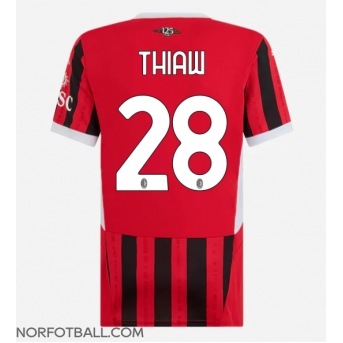Billige Fotballdrakt AC Milan Malick Thiaw #28 Replika Hjemmedrakt Dame 2024-25 Kortermet